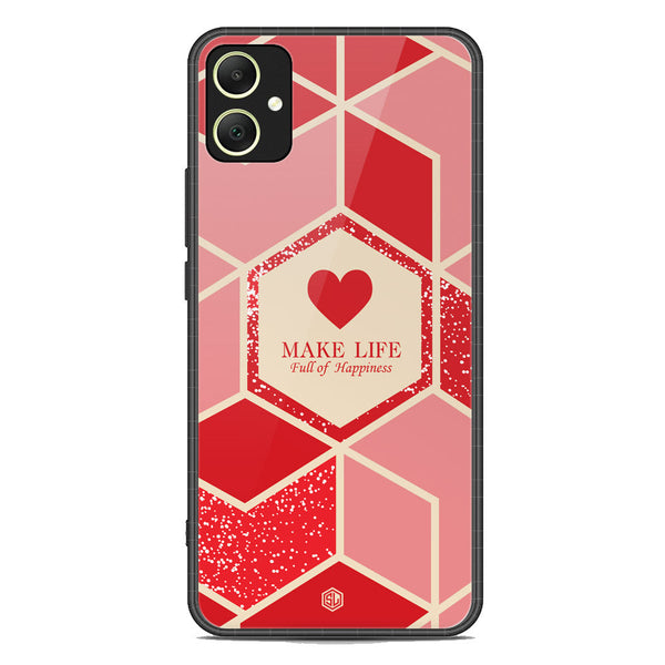 Happiness Series Soft Phone Case - Premium Glass Case - Design 5 - Samsung Galaxy A05
