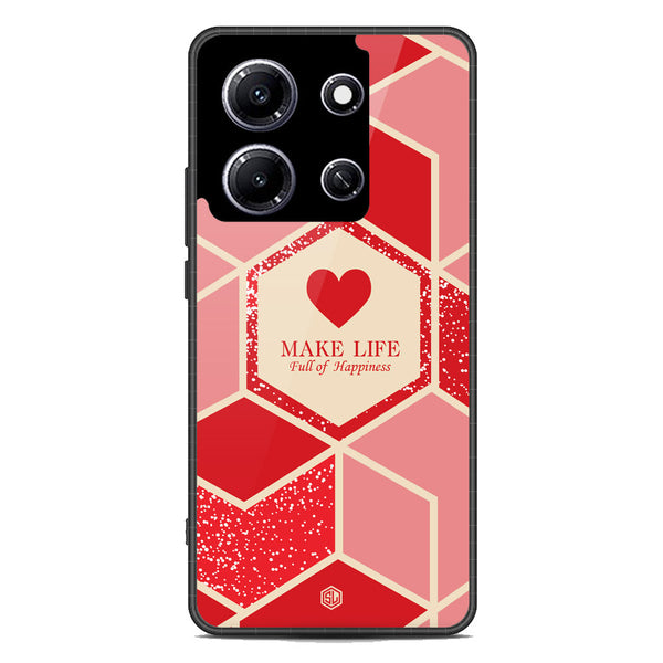 Happiness Series Soft Phone Case - Metal Case - Design 5 - Infinix Note 30i