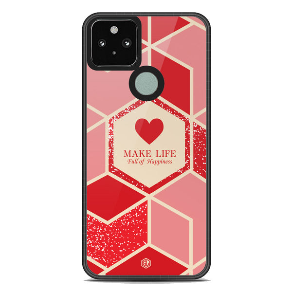 Happiness Series Soft Phone Case - Metal Case - Design 5 - Google Pixel 5 XL