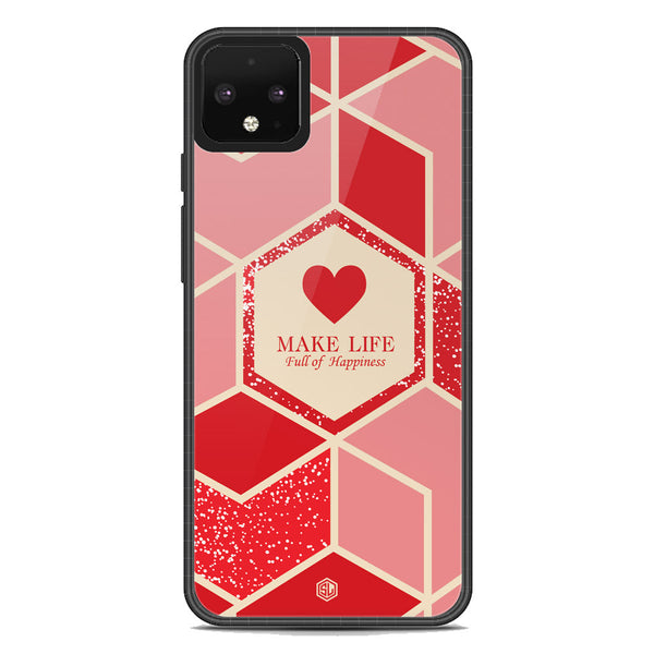 Happiness Series Soft Phone Case - Metal Case - Design 5 - Google Pixel 4 XL