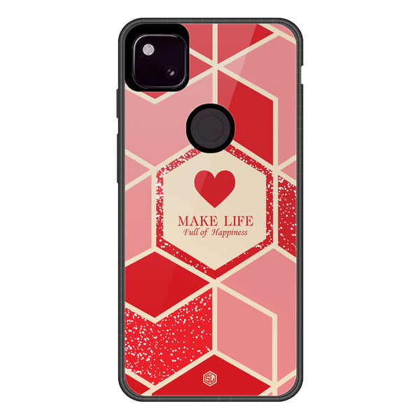 Happiness Series Soft Phone Case - Metal Case - Design 5 - Google Pixel 4a