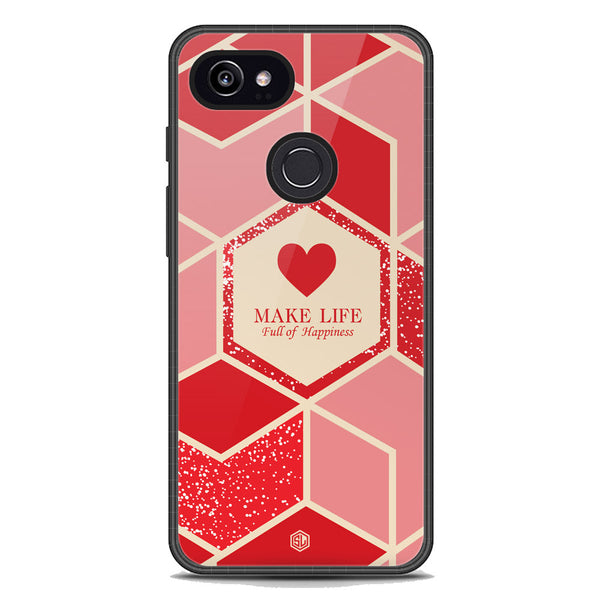 Happiness Series Soft Phone Case - Metal Case - Design 5 - Google Pixel 3 XL