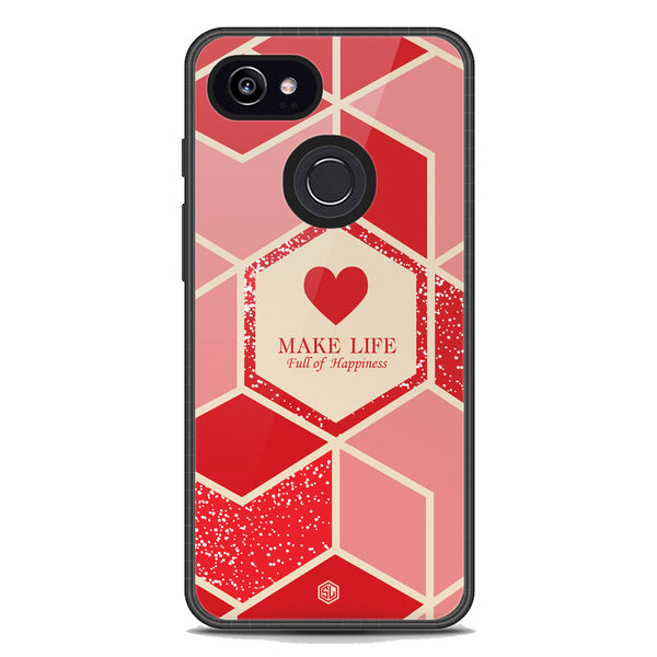 Happiness Series Soft Phone Case - Metal Case - Design 5 - Google Pixel 3