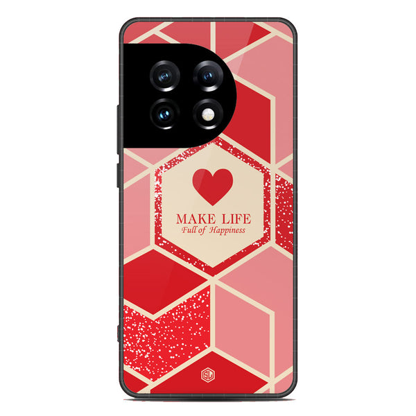 Happiness Series Soft Phone Case - Premium Glass Case - Design 5 - OnePlus Ace 2 Pro