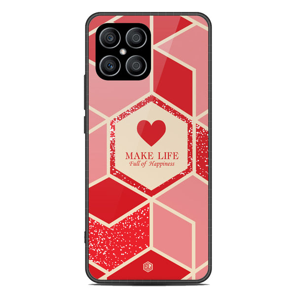 Happiness Series Soft Phone Case - Metal Case - Design 5 - Honor X8