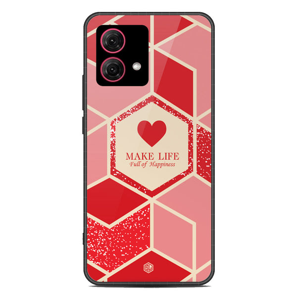 Happiness Series Soft Phone Case - Metal Case - Design 5 - Motorola Moto G84