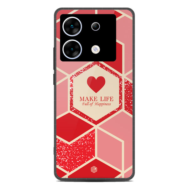 Happiness Series Soft Phone Case - Metal Case - Design 5 - Infinix Zero 30