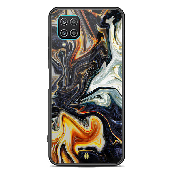 Marble Series Soft Phone Case - Premium Glass Case - Design 1 - Samsung Galaxy A12 Nacho