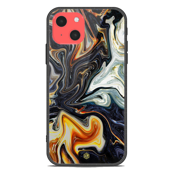 Marble Series Soft Phone Case - Premium Glass Case - Design 1 - iPhone 13 Mini