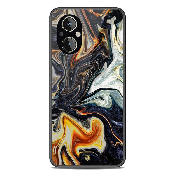 Marble Series Soft Phone Case - Premium Glass Case - Design 1 - Oppo Reno 7 Lite