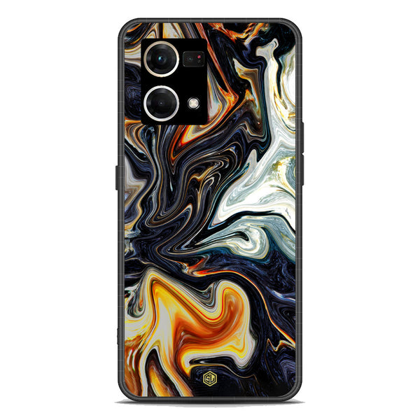 Marble Series Soft Phone Case - Premium Glass Case - Design 1 - Oppo Reno 7 4G