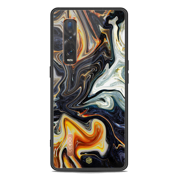 Marble Series Soft Phone Case - Premium Glass Case - Design 1 - Oppo Find X2 Pro