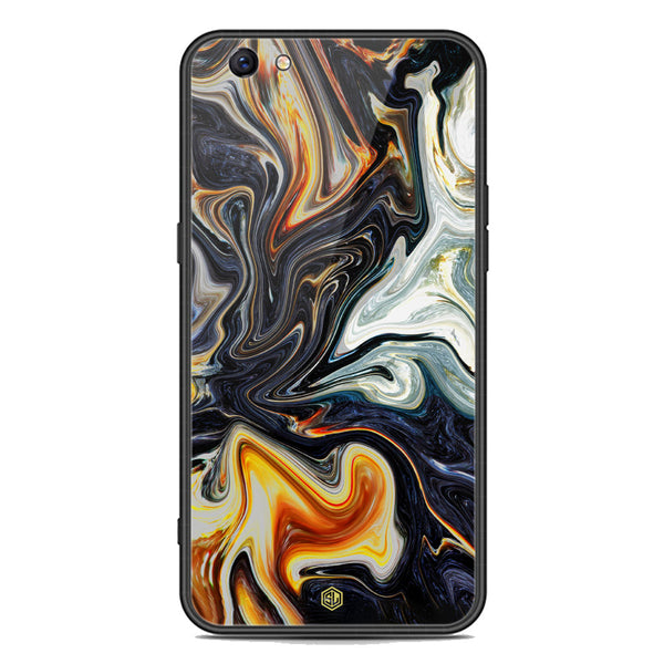 Marble Series Soft Phone Case - Premium Glass Case - Design 1 - Oppo F3 Plus