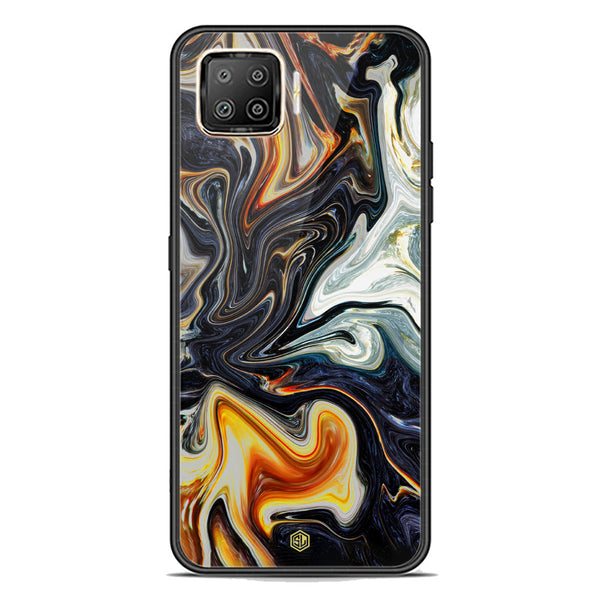 Marble Series Soft Phone Case - Premium Glass Case - Design 1 - Oppo Reno 4F