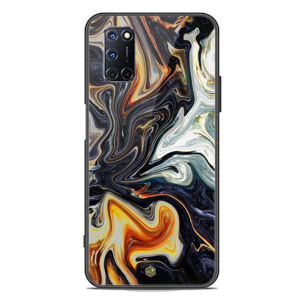 Marble Series Soft Phone Case - Premium Glass Case - Design 1 - Oppo A92