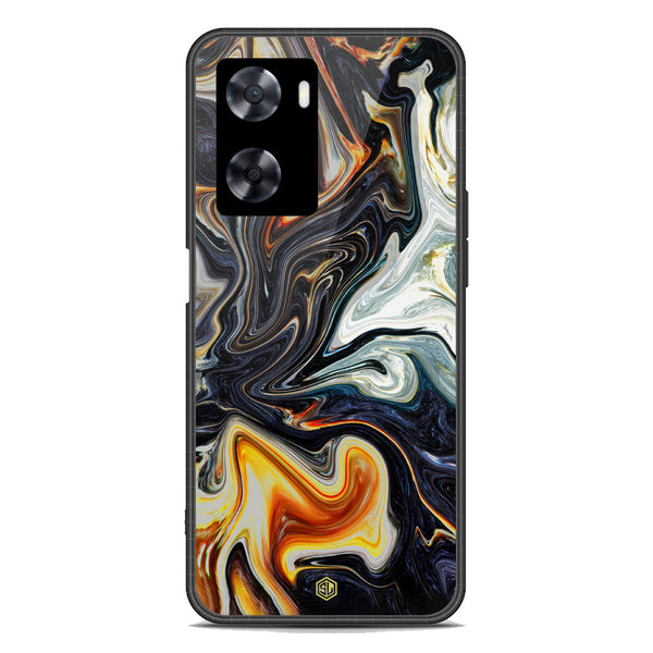 Marble Series Soft Phone Case - Premium Glass Case - Design 1 - Oppo A57e