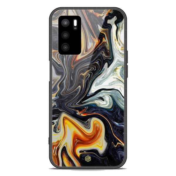 Marble Series Soft Phone Case - Premium Glass Case - Design 1 - Oppo A16s
