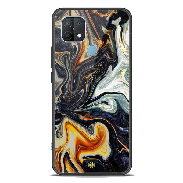 Marble Series Soft Phone Case - Premium Glass Case - Design 1 - Oppo A15s