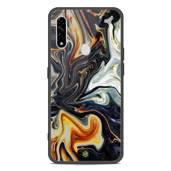 Marble Series Soft Phone Case - Premium Glass Case - Design 1 - Oppo A8