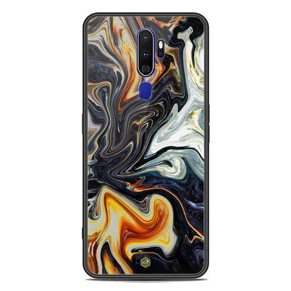 Marble Series Soft Phone Case - Premium Glass Case - Design 1 - Oppo A5 2020