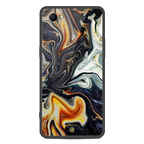 Marble Series Soft Phone Case - Premium Glass Case - Design 1 - Oppo A1