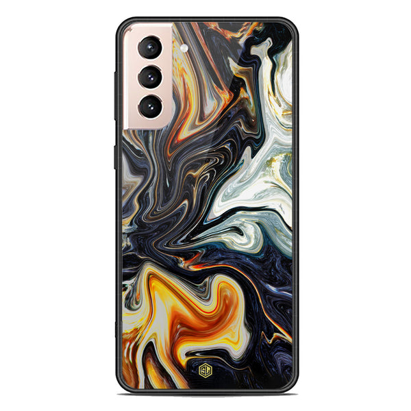 Marble Series Soft Phone Case - Premium Glass Case - Design 1 - Samsung Galaxy S22 Plus 5G