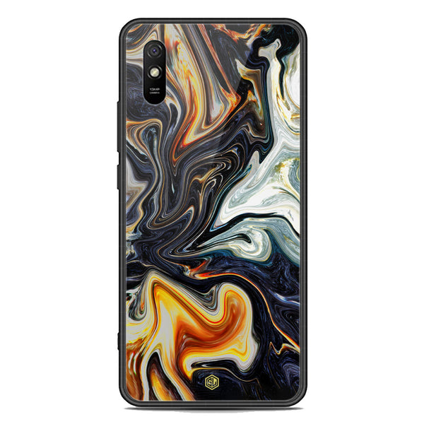 Marble Series Soft Phone Case - Premium Glass Case - Design 1 - Xiaomi Redmi 9A