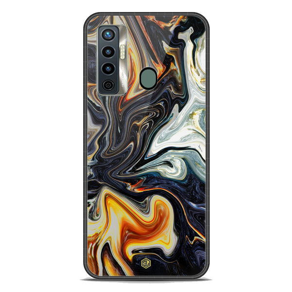 Marble Series Soft Phone Case - Premium Glass Case - Design 1 - Tecno Camon 17