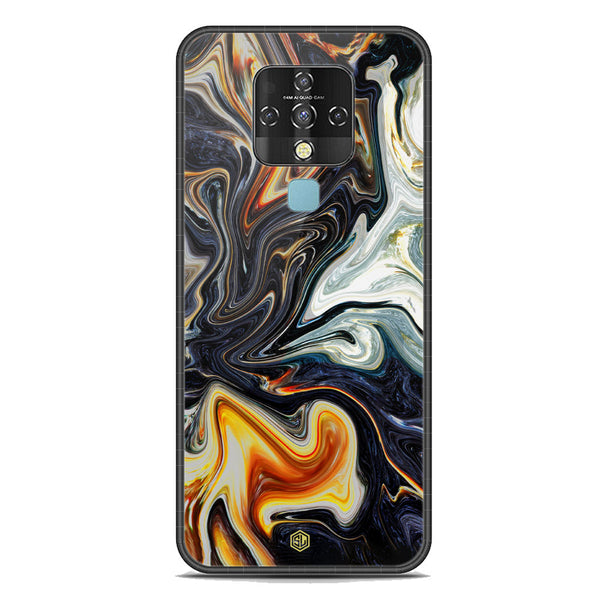 Marble Series Soft Phone Case - Premium Glass Case - Design 1 - Tecno Camon 16