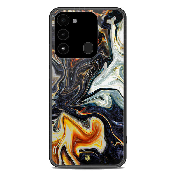 Marble Series Soft Phone Case - Premium Glass Case - Design 1 - Tecno Spark 8C