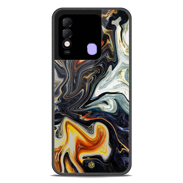 Marble Series Soft Phone Case - Premium Glass Case - Design 1 - Tecno Spark 8