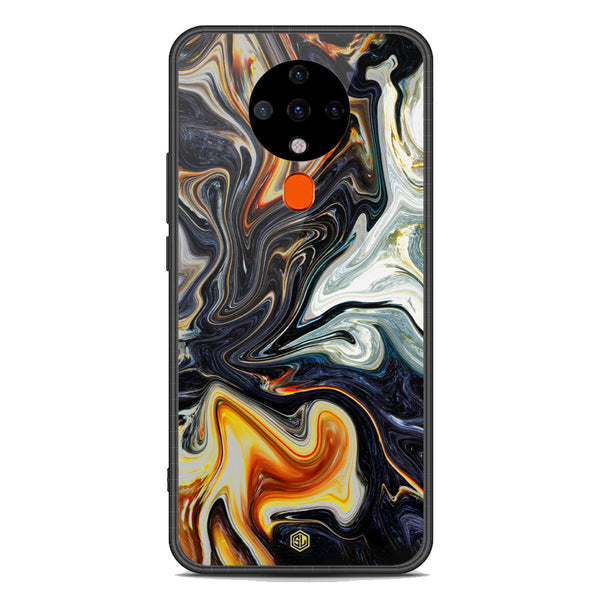 Marble Series Soft Phone Case - Premium Glass Case - Design 1 - Tecno Spark 6