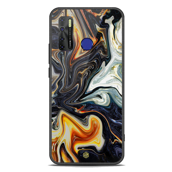 Marble Series Soft Phone Case - Premium Glass Case - Design 1 - Tecno Spark 5 pro
