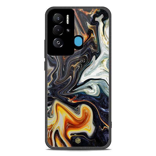 Marble Series Soft Phone Case - Premium Glass Case - Design 1 - Tecno Pova Neo