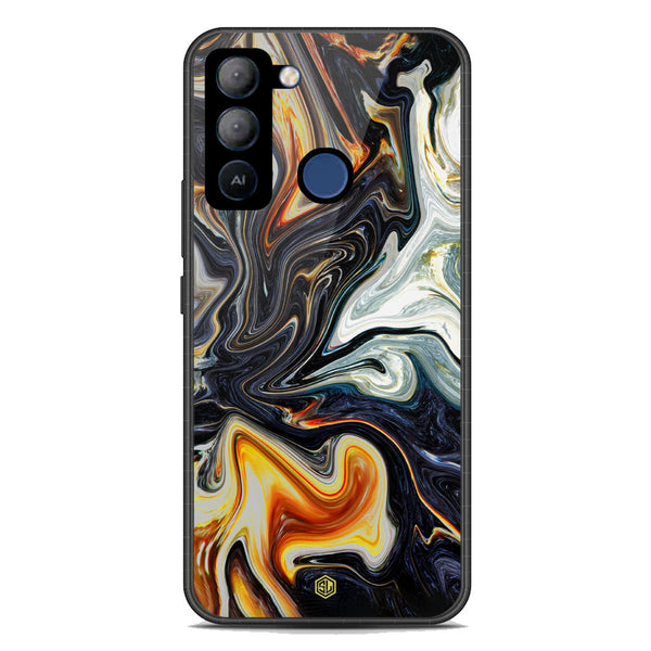 Marble Series Soft Phone Case - Premium Glass Case - Design 1 - Tecno Pop 5 LTE