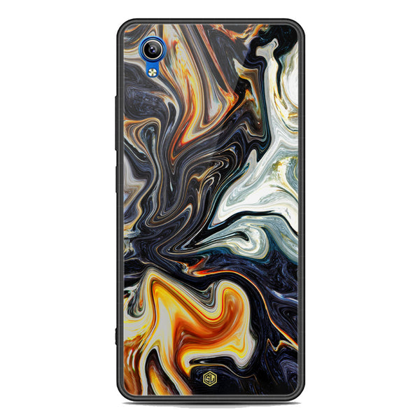 Marble Series Soft Phone Case - Premium Glass Case - Design 1 - Vivo Y91i