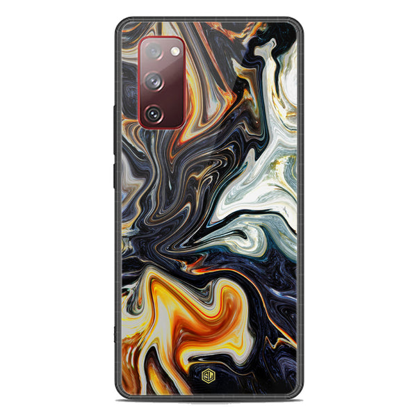 Marble Series Soft Phone Case - Premium Glass Case - Design 1 - Samsung Galaxy S20 FE