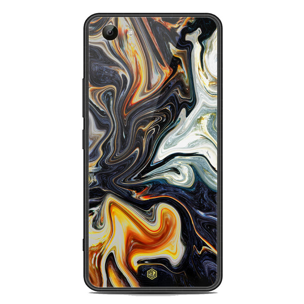Marble Series Soft Phone Case - Premium Glass Case - Design 1 - Vivo Y81