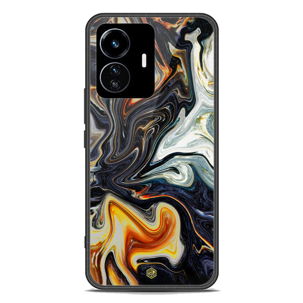 Marble Series Soft Phone Case - Premium Glass Case - Design 1 - Vivo Y77 5G