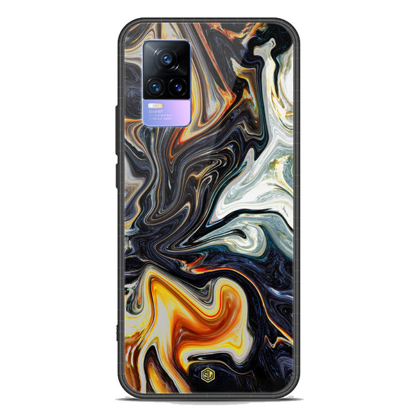 Marble Series Soft Phone Case - Premium Glass Case - Design 1 - Vivo Y73