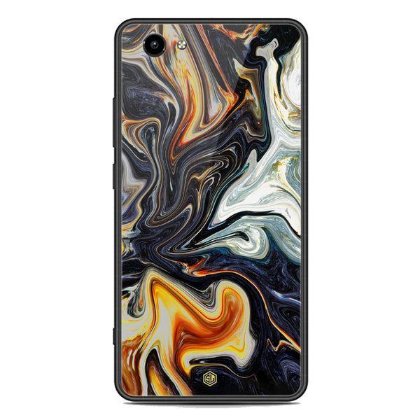 Marble Series Soft Phone Case - Premium Glass Case - Design 1 - Vivo Y71