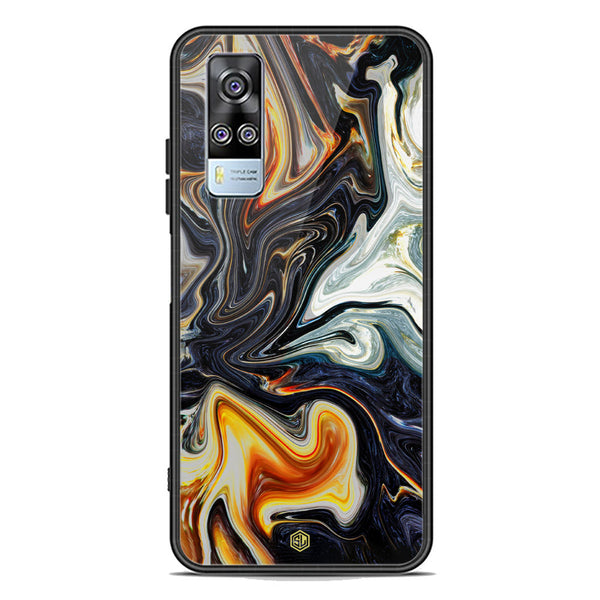 Marble Series Soft Phone Case - Premium Glass Case - Design 1 - Vivo Y51 (2020 December)