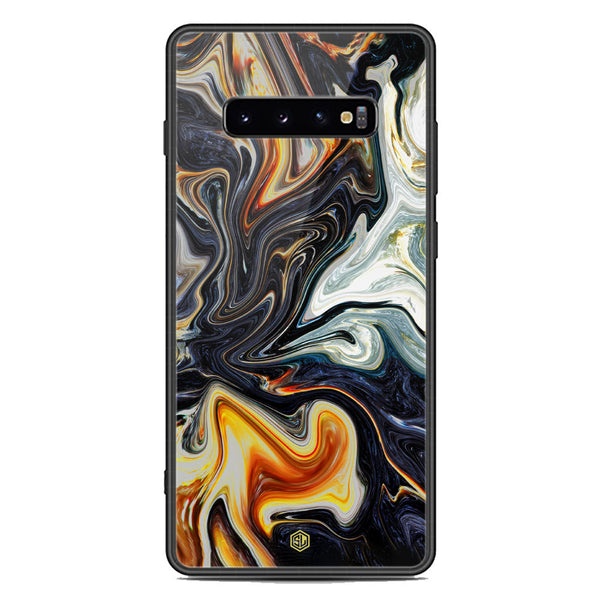 Marble Series Soft Phone Case - Premium Glass Case - Design 1 - Samsung Galaxy S10 Plus