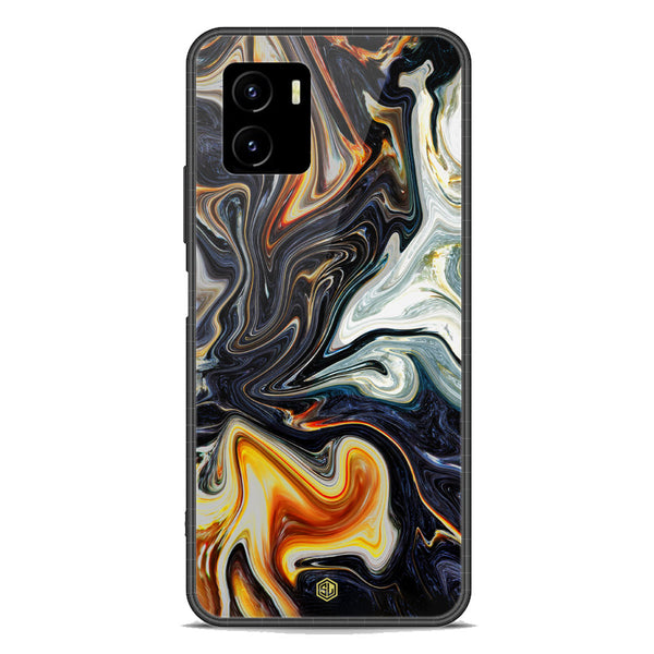 Marble Series Soft Phone Case - Premium Glass Case - Design 1 - Vivo Y15c