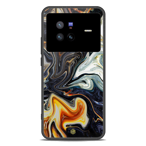 Marble Series Soft Phone Case - Premium Glass Case - Design 1 - Vivo X80