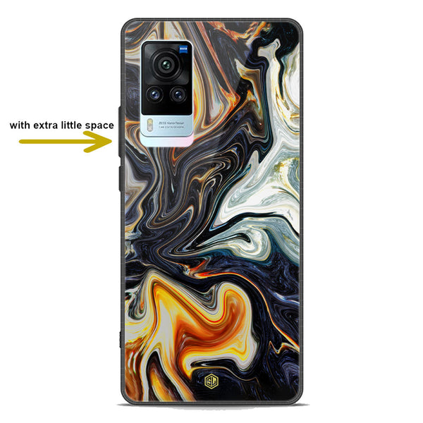 Marble Series Soft Phone Case - Premium Glass Case - Design 1 - Vivo X60