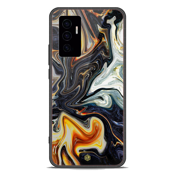Marble Series Soft Phone Case - Premium Glass Case - Design 1 - Vivo V23e
