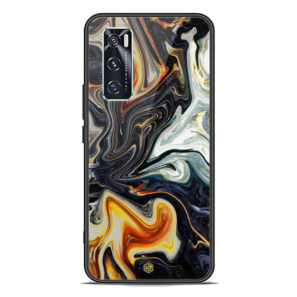 Marble Series Soft Phone Case - Premium Glass Case - Design 1 - Vivo V20 SE