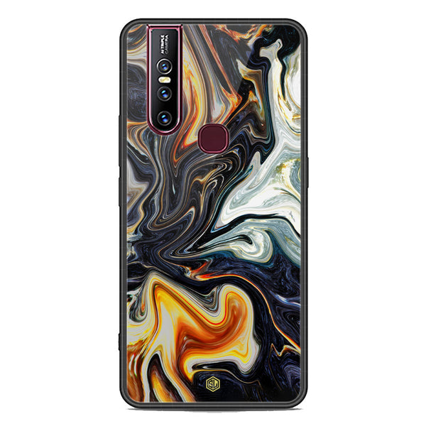 Marble Series Soft Phone Case - Premium Glass Case - Design 1 - Vivo V15