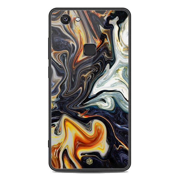 Marble Series Soft Phone Case - Premium Glass Case - Design 1 - Vivo V7